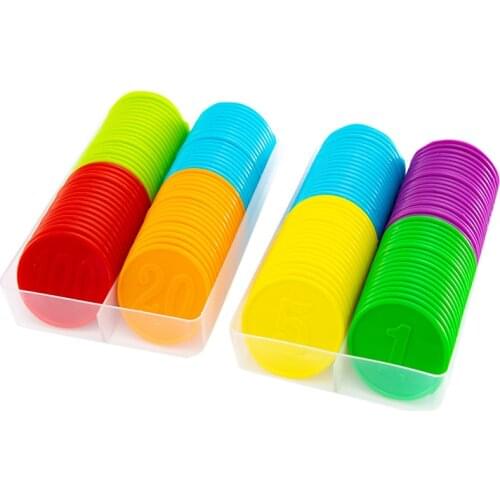 80PCS/SET 38mm Plastic Poker Chips Family Club Board Games Creative Gift 15 Kinds Education Sheet