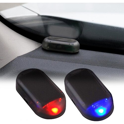 Car Alarm Flashing Light LED Solar Power Anti-theft Security Fake Warning Lamp Car Electric Accessories