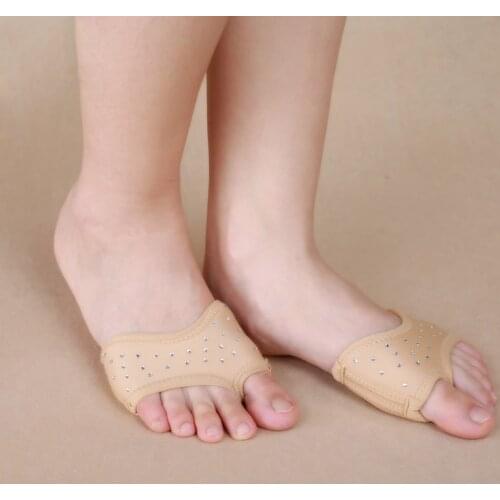 Brand New Professional Ballet Flats Women Belly Dancing Foot thong Dance Beaded Socks Shoe Toe Pads Nude