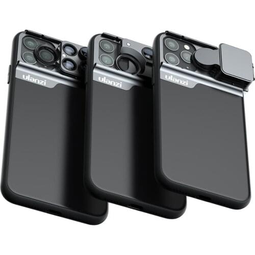 UNLAN 5-in-1 Lens case 20X Wide Angle + 10X Macro + 180° Fisheye Lens case for iPhone 11 Phone 11 pro and max smart phone case