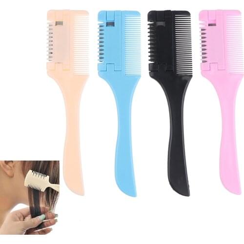 1pc Double Sides Hair Razor Comb with 2 removable Blades Hair Cutting Thinning Shaper Haircut Grooming Styling Tool Hair Trimmer