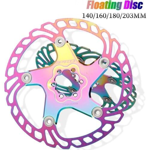 IIIPR MTB Bicycle Brake 140mm/160mm/180mm/203mm Disc Brake MTB DH Disc Rotors Hydreaulic Brake Pad Floating Rotor Rainbow Colors