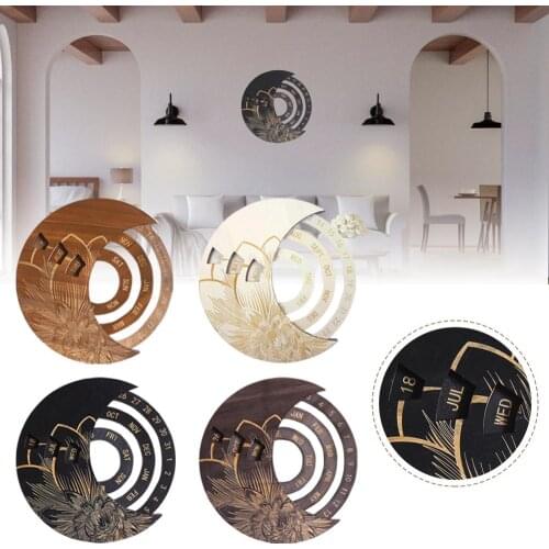 Calendar Wooden Everlasting Perpetual Wall Hanging Crafts Decorative Xmas Gift Christmas Advent Calendars