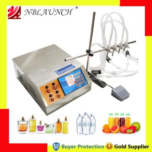 4 Heads Liquid Filling Machine Four Nozzles Filler Electric Digital Control Pump 0-4000ml For Perfume Water Juice Drinking Fill