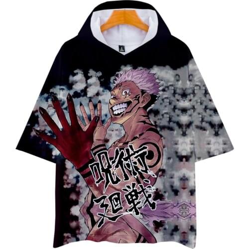 Fashion 3D Hoodies anime Jujutsu Kaisen men/women Hoodies Short sleeve Summer boy/girls tshirt Short Sleeve Cool sweatshirt tops