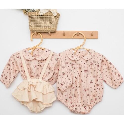 Fashion Girl Baby Clothes Sets Kid Floral Blouse Newborn Baby Girls Suits for Girl Outfit Summer Spring Baby Girl Party Clothes