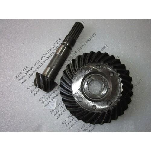 Set of spiral bevel gear and shaft for front axle for JINMA 184 254, part number: 184.31.185 and 184.31.241