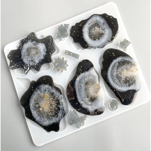 Irregular coaster/swing table/mobile phone holder silicone mold DIY multi-purpose decoration mold household accessories mold