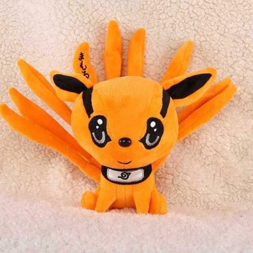 Anime Ninja Uzumaki Kyuubi Kurama Nine-Tales Fox Demon 10" Plush toy Stuffed Doll Collection gifts