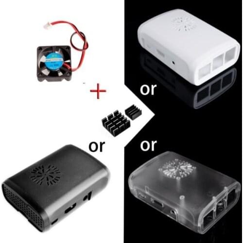 Raspberry Pi 3 New!Pi Box ABS case with Fan module for Raspberry Pi 2&Raspberry Pi model b plus+ 2pcs pure aluminum heat sink