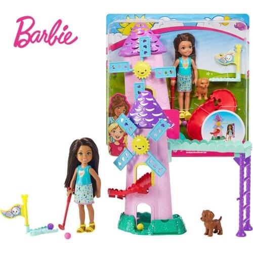 Original Barbie Mini Doll Club Chelsea Golf and Playset Toy Lovely Sport Girls Toys for Children Birthday Dolls House Bonecas