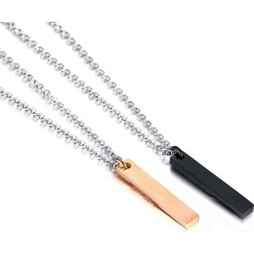 2021 Fashion Stainless Steel Material Zircon Heart-shaped Puzzle Black And Rose Gold Suitable For Couples Pendant Necklace