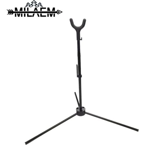 Archery Reurve Bow Stand Holder Aluminum Alloy Bow Rack Portable Fortable for Outdoor Archery Hunting Shooting Accessories