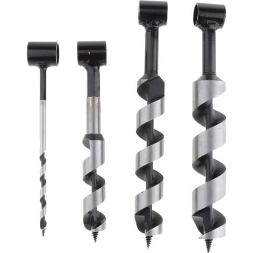 Manual Auger Drill Bits Hand Auger Wood Drill Bits Puncher Eye Wood Auger Drill Bit for Backpacking Camping 6/20/25/30mm