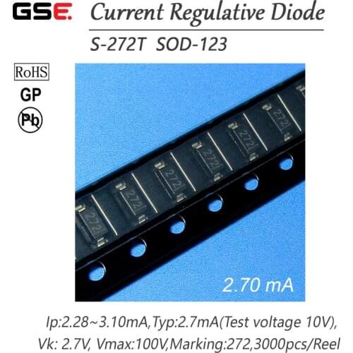 S-272T 2.70MA SMD SOD-123 CRD / CURRENT REGULATIVE DIODE NEW 10PCS/LOT