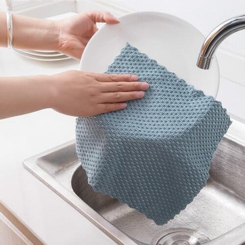 Anti-grease Wiping Rags Kitchen Efficient Super Absorbent Microfiber Cleaning Cloth Home Washing Dish Kitchen Cleaning Towel