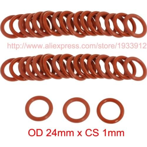 OD 24mm x CS 1mm silicone seal washer o-ring gasket