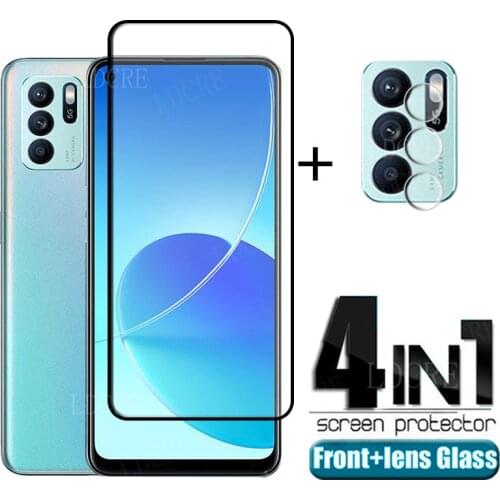 Full Cover Glass For OPPO Reno 6Z Glass For Reno 6Z Tempered Glass HD Film Screen Protector For Reno 4 5 6 4Z 5Z 6Z Lens Glass
