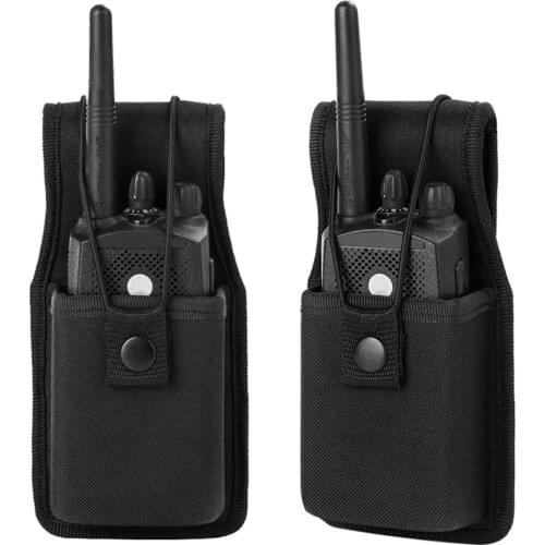 Tactical Molle Radio Walkie Talkie Pouch 1000D Radio Case Waist Bag Portable Interphone Holster Carry Bag for Hunting Camping
