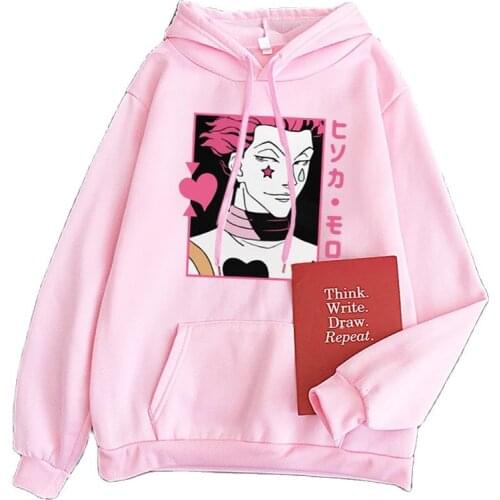 Anime Hisoka Hoodie Hunter x Hunter Cosplay Sweatshirt Loose Women Clothes Harajuku Men Oversized Streetwear Unisex Dropship