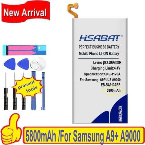 Top Brand 100% New 5800mAh EB-BA910ABE Battery for Samsung Galaxy A9+ A9000 A9 Pro 2016 Duos TD-LTE SM-A9100 SM-A910F/DS SM-A910