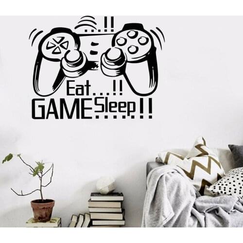 Decoration Art Vinyl Gamer Gamer Personalised Write Your Name Game Wall Decal Removable For living Room FY-5