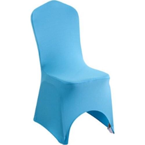 50pcs/lot Front arch style Spandex Party Wedding Chair Covers Universal Stretch Polyeste Lycra Chair Cover 9 colors