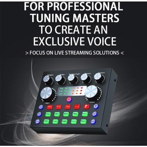 Audio Interface External Sound Card Recording for Live Broadcast Gaming Living Singing Network Mixing Audio Mixer