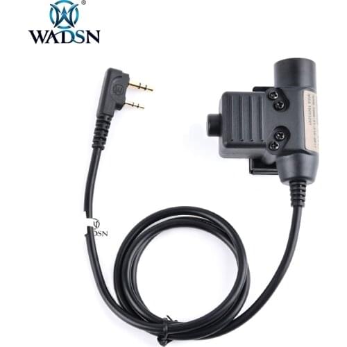 WADSN Tactical U94 PTT 7.0 Cable Plug Military Headset Adapter for Walkie Talkie TYT F8 BAOFENG 5R Radio Motorola Kenwood Z113