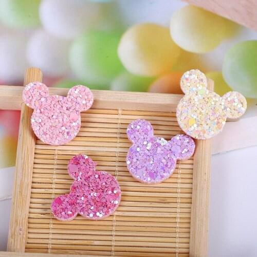 High Quality Cute Cartoon Candy Color Gold Powder 2 Cm Sequined Animal Diy Headdress Decoration Accessories