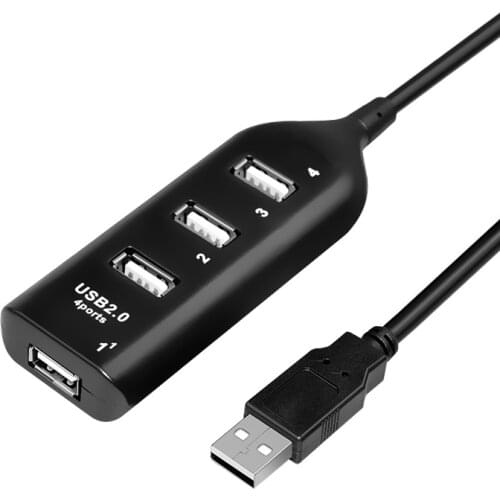 Multi USB Hub 2.0 High Speed Hub Adapter Mini USB 2.0 4 Ports Splitter For PC Laptop Notebook Computer Peripherals Accessories