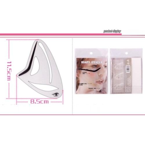 2pcs Eyeliner Eye Shadow Stencil 3 In 1 Cat Eyes Cosmetic Tool Card Cat Eyeliner Shape Template Model Tool Eye Brow Makeup Tool