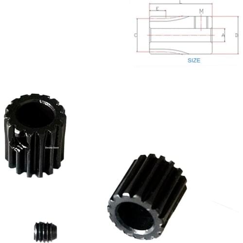 2pcs 0.5M 15T Hole 5mm Spur Gear M3 Copper/steel Metal Gear