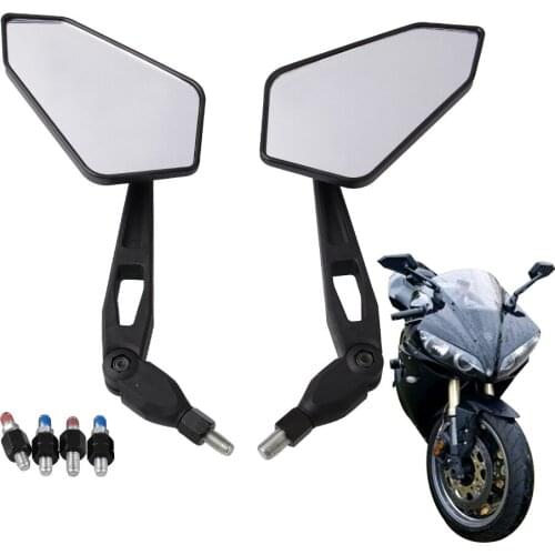 2x Sport Motorcycle Side Mirror Rearview Mirrors M10 for Honda CBR250 CB650F Suzuki Benelli KTM Duke 390 Enduro Rear View Mirror