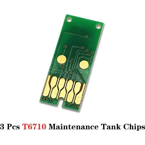 3pcs T6710 One Time Maintenance Tank Chips for Epson WP4015 4025 4525 4511 4521 4531 4520 4530 4532 4592 Printers