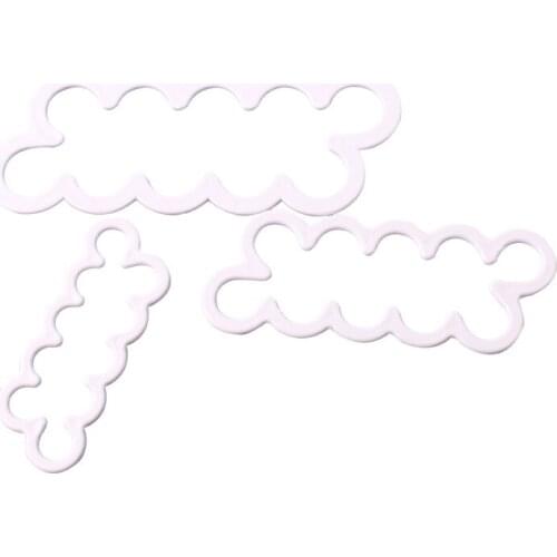 3pcs/Set 3D Rose Petal Flower Cutter Fondant Cake Sugarcraft Decorating Mould Bakeware Cake Tools