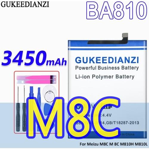 GUKEEDIANZI BA810 3450mAh High Capacity Battery For Meizu M8C M 8C M810H M810L