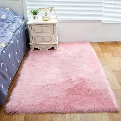 Sheepskin Big Area Rugs Fluffy Carpets Rugs for Living Room Bedroom Faux Fur Plush Wool Modern Sofa Cover Bedside Floor Carpet