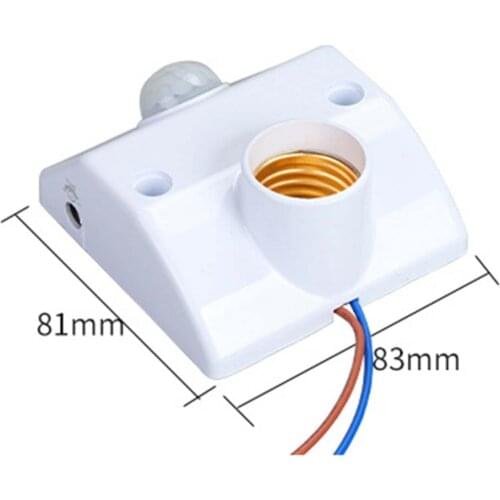 E27 Lamp Holder Infrared Motion PIR Sensor Automatic LED Light Lamp Holder Switch New Arrival