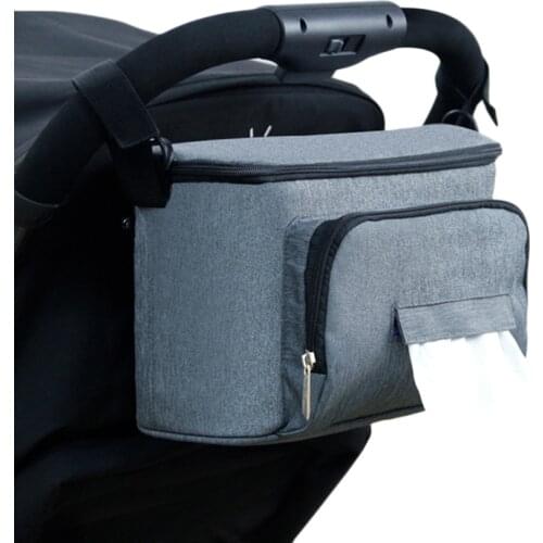 Baby Stroller Bag Organizer Bag Solid Color Mama Carriage Buggy Pram Cart Basket Hook Backpack Stroller Accessories #30