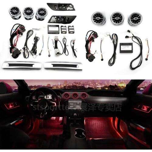 For Ford Mustang 2015 2016 2017 2018 2019 2020 LED Color Ambient light Interior Lighting Decorate Door Handle Atmosphere Lamp