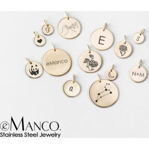 Wholesale Stainless steel Bulk Items Jewelry Findings Gold Necklace Pendants Designer Charms for Jewelry Making Supplies