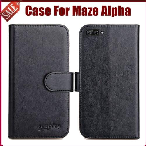 Hot Sale! Maze Alpha Case New Arrival 6 Colors High Quality Flip Leather Protective Phone Cover For Maze Alpha Case