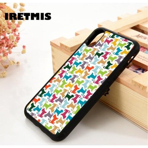Iretmis 5 5S SE 6 6S Soft TPU Silicone phone case cover for iPhone 7 8 plus X Xs 11 Pro Max XR Dog Pattern Puppy Lover Cute