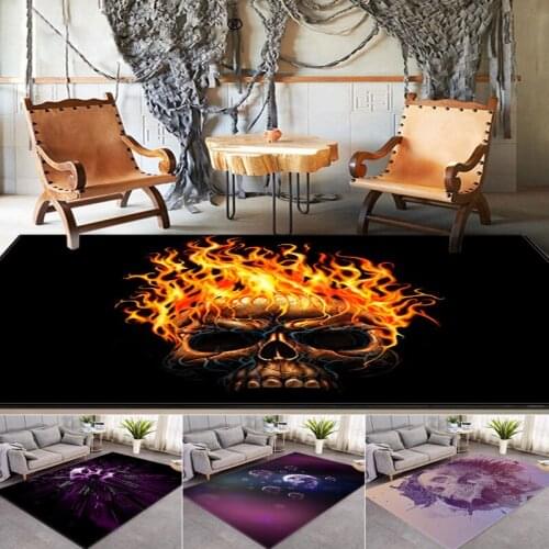 Living Room Carpet Halloween Skulls Pattern Child Rugs Kids Room Decoration Large Carpets Floor Hallway Bedside Mat Bedroom Home