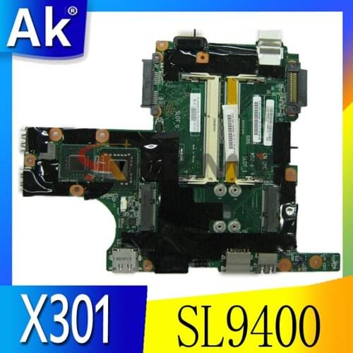 Akemy 42W8144 43Y9211 60Y3782 Laptop motherboard for lenovo IBM thinkpad X301 13.3 1.4GHz SL9400 CPU onboard MOTHERBOARD