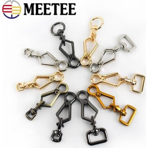 Meetee 5/10pcs Bag Hanger Buckle Lobster Clasps DIY Key Chain Shoulder Strap Collar Snap Hooks Hardware Accessories