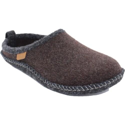 OVERHEAD Men Felt Slippers Slip-Resistant Outsole Comfortable Durable Solid Soft Light Puffi Home Slipper-Coffee