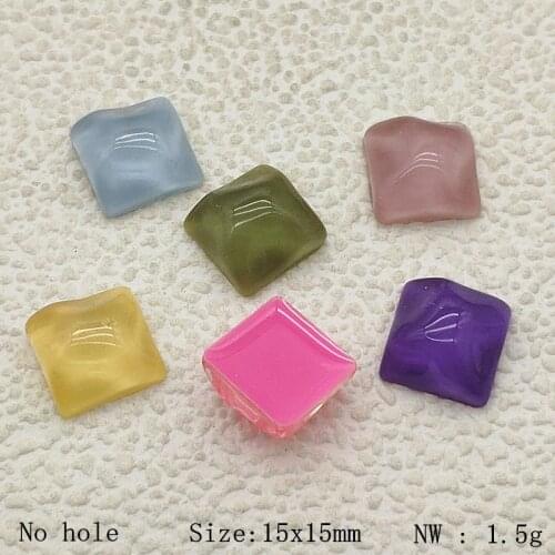 New arrival! Low-priced clearance products 15mm 50pcs Resin Flat Bottom Beads for Jewelry Accessories/Earrings Accessories
