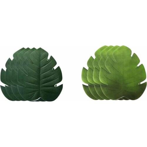 New 4Pcs Banana Leaf Coaster Table Mat Waterproof Table Cloth Cup Bowel Pot Mat Pad Holder Kitchen Table